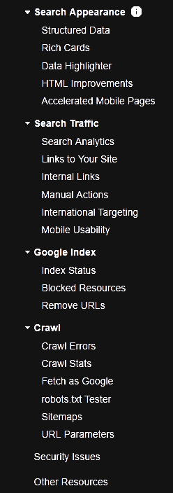 Google search console