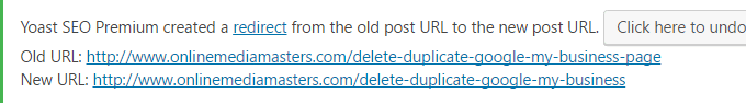 Yoast-automatic-redirect