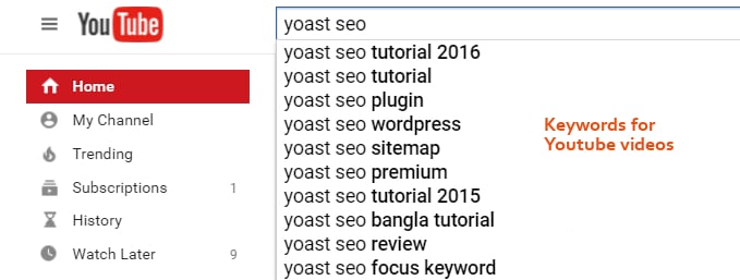 Youtube-autocomplete-keywords