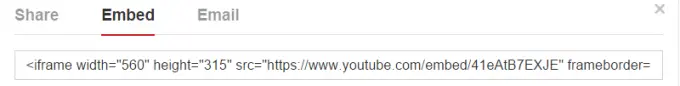 Embed a youtube video