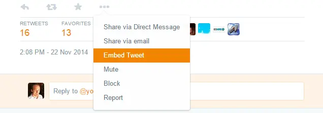 Embedded tweet