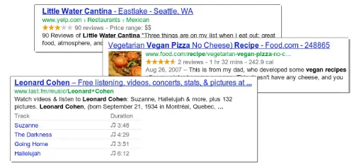 Rich snippets