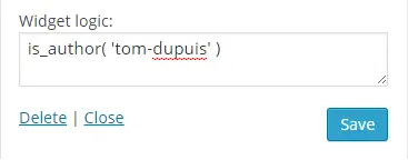 Widget logic field