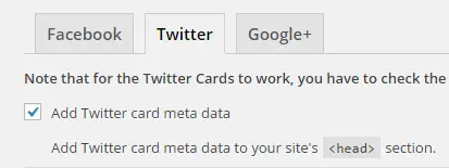 Yoast twitter cards
